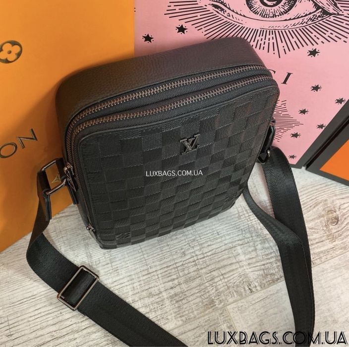 Мужская кожаная сумка через плечо Louis Vuitton