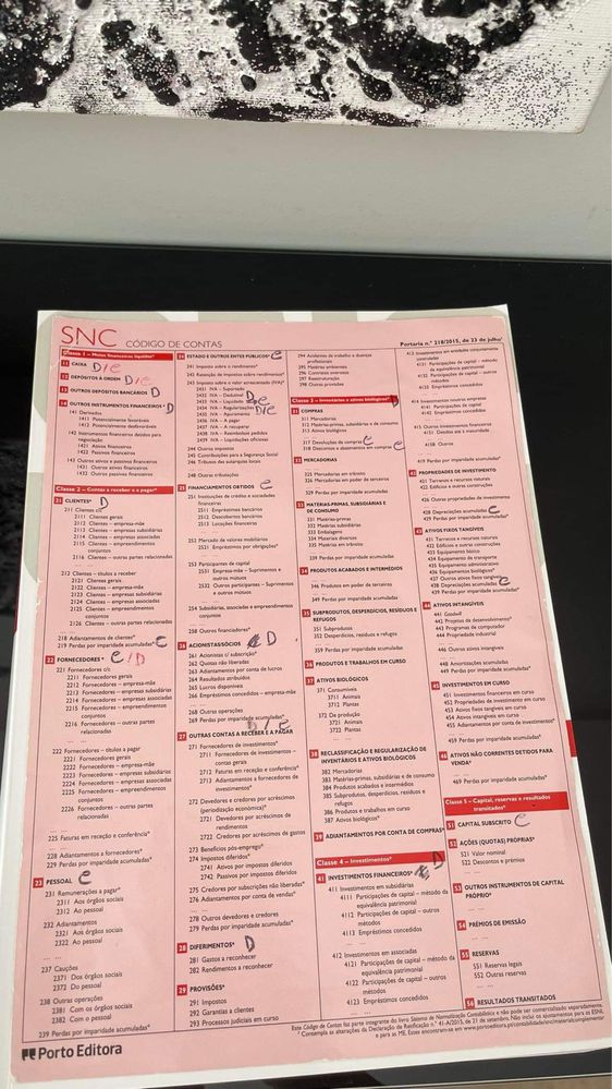 Livro SNC com código de contas