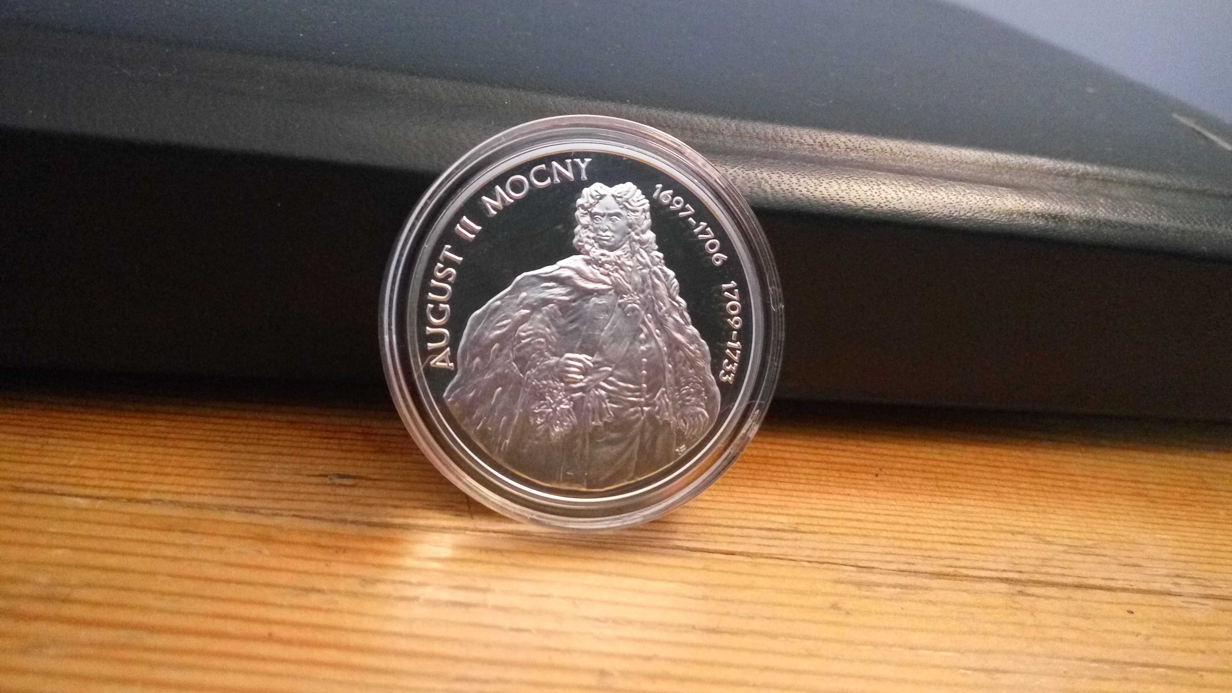 Moneta srebro, Polska 10 zł, August II Mocny postać, 2005, mennicza