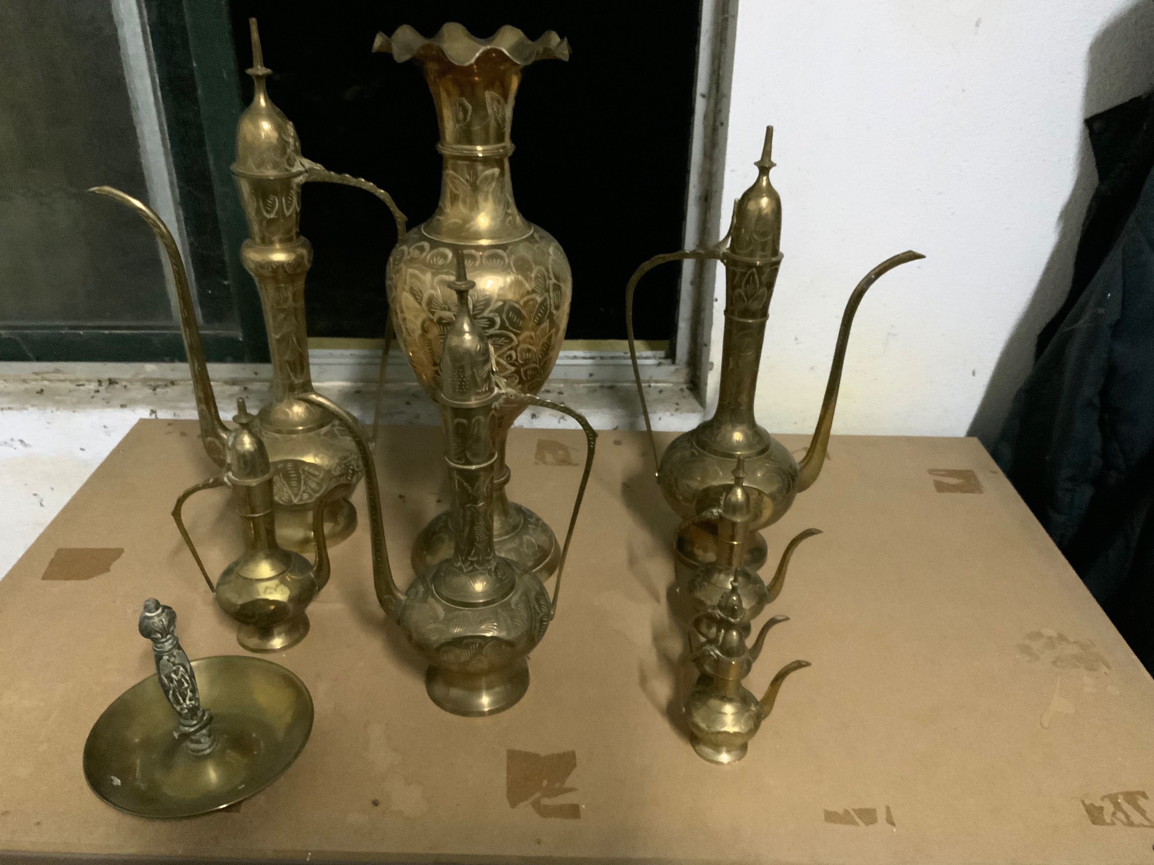 Conjunto completo de Lamparinas vintage - 9 peças -
