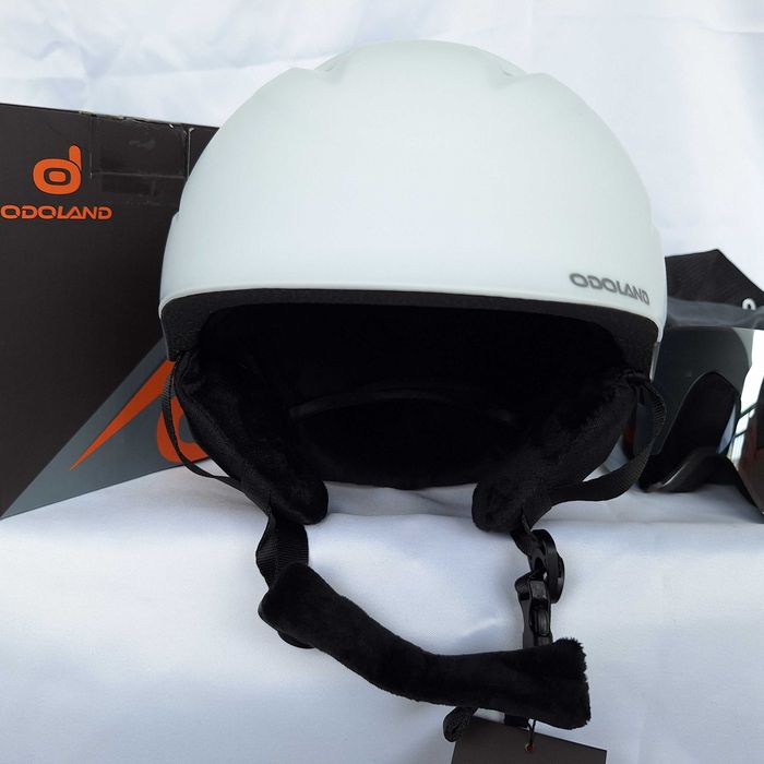Kask narciarski Odoland SP0735 White Grey S 54-56cm Gogle