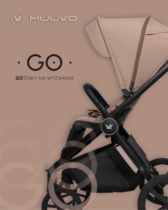 Wózek Spacerowy MUUVO GO Spacerówka TERENOWA LEKKA KOMPAKTOWA Do 22kg