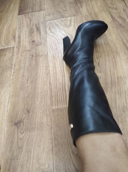 Сапожки женские кожа