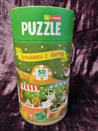 Nowe edukacyjne dwustronne puzzle w tubie MON 4+ Opowieści z farmy