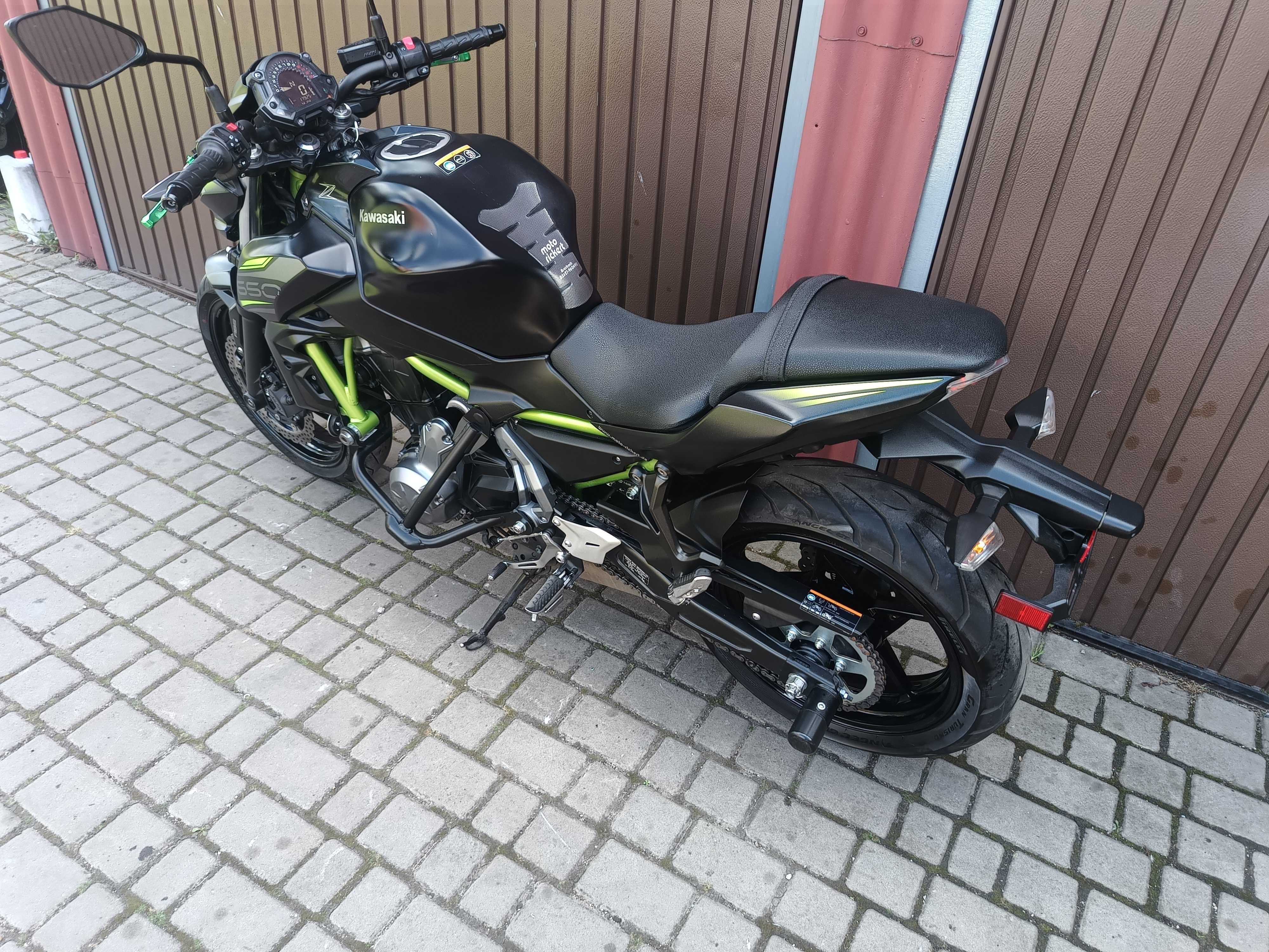 Ładne Kawasaki Z650 z Niemiec 35kW na kat A2 MOTOCYKLE ŻURAWICE