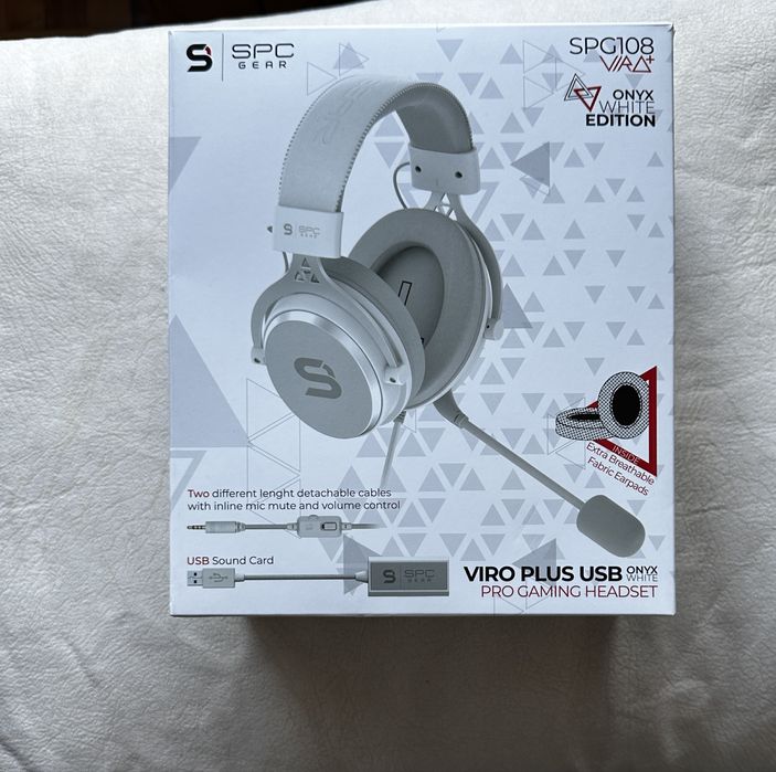 słuchawki spc gear viro plus usb białe