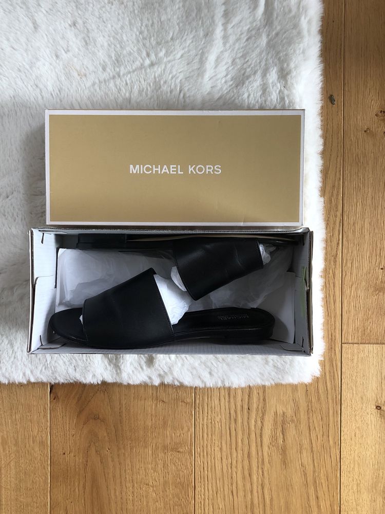 Oryginalne klapki skóra Michael Kors markowe OKAZJA na lato wakacje