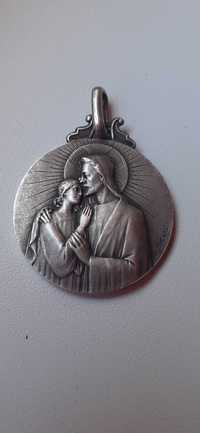 Medal-zawieszka secesja srebro L.TRICARD antyk RARYTAS.