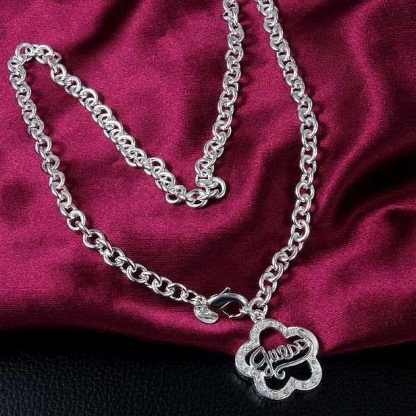 Conjunto Fio e Pulseira GUESS Banho de Prata 925 (NOVO) P. Grátis