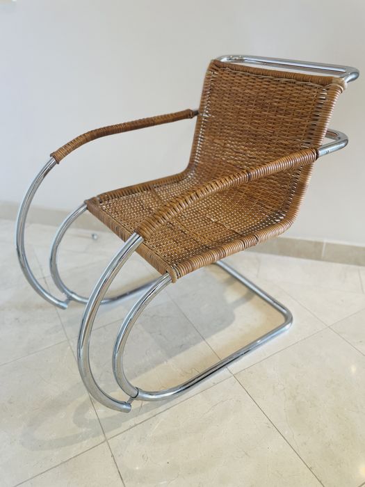 Cadeira original Mies van der rohe MR20 palhinha rattan