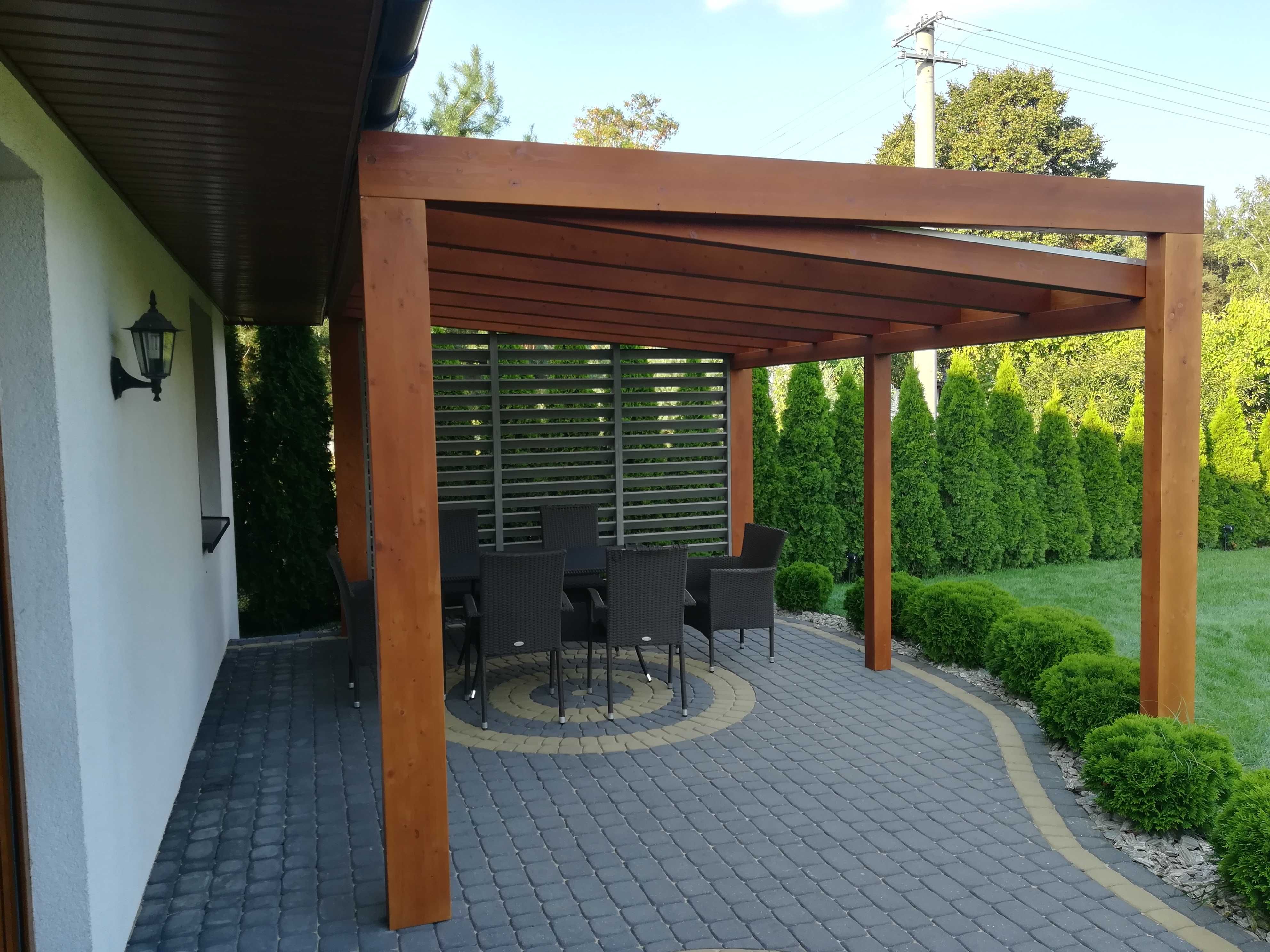 Zadaszenie tarasu nowoczesna pergola tarasowa poliwęglan altana
