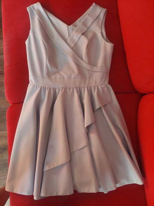 Jasnobłękitna sukienka koktajlowa, na komunię, chrzciny, wesele