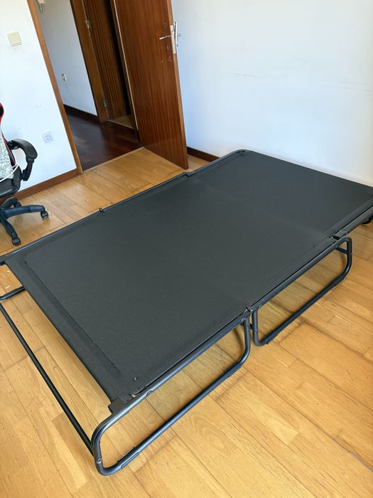 Sofá-cama, cinz esc/preto ikea