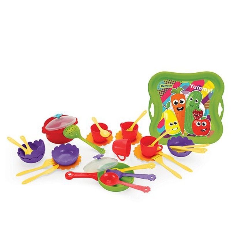 Yummy Kitchen Set Wader Dinner Set Zestaw Obiadowy Zabawka Edukacyjna