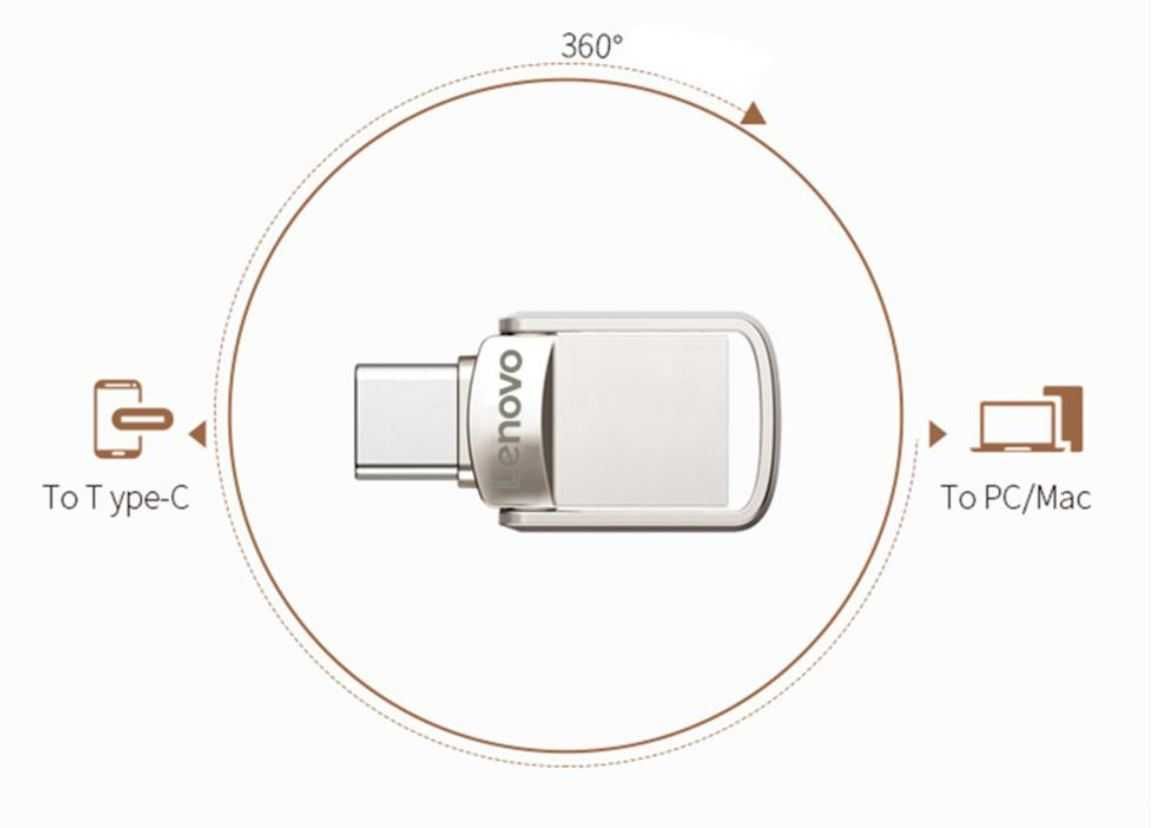 Pendrive LENOVO 2TB type-C USB-3.1 metal brelok