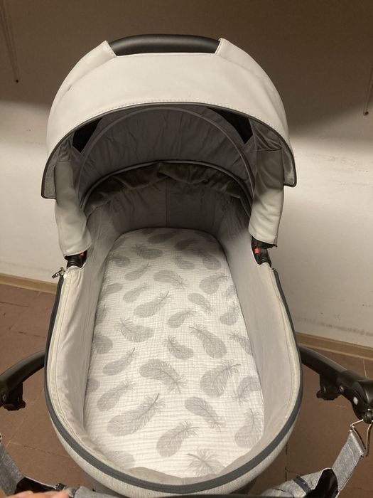 Wózek BEBETTO TORINO  2w1 / 3w1 / 4w1 baza Isofix Jasno Szary