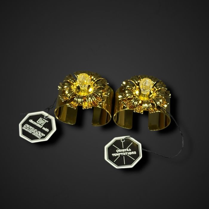 Obrączki do serwetek Crystal Temptations złocone Swarovski b5/11159