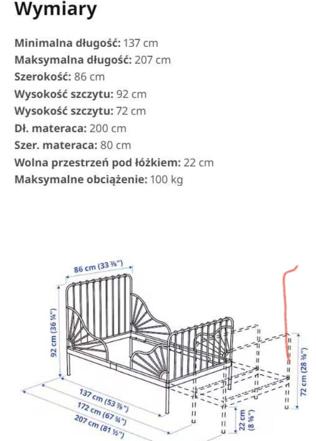 Łóżko dziecięce Ikea