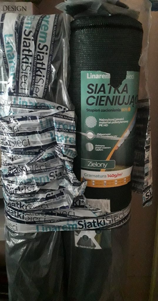 Siatka cieniujaca 90% zielona H 150cm.