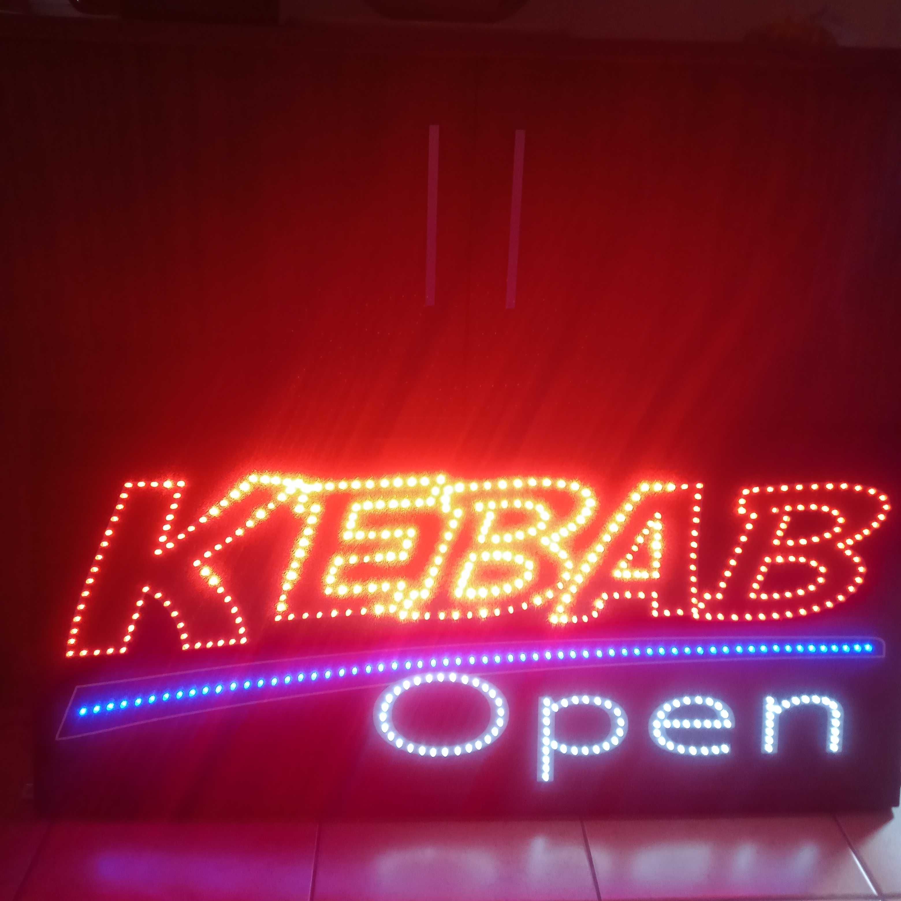 Reklama KEBAB OPEN 100x41 cm Zewnętrzna LED