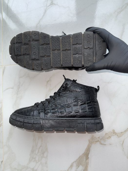 Чоловічі зимові черевики еко-шкіра