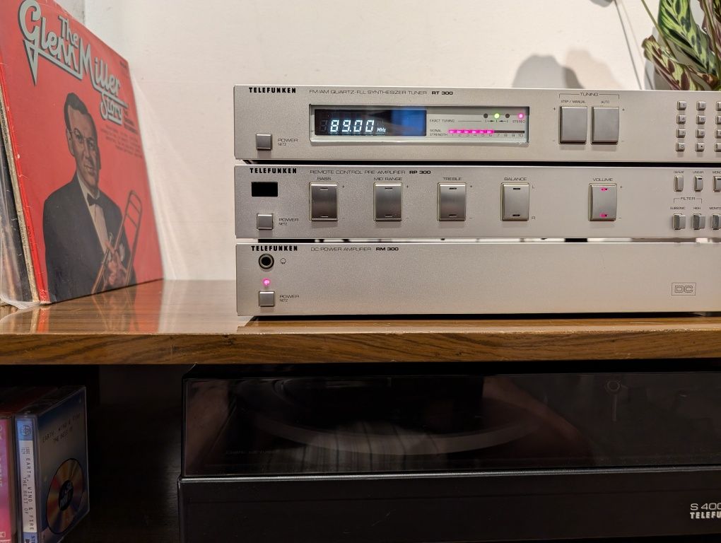 Telefunken RM300 + RP300 + RT300 wieża, końcówka mocy, pre, tuner, 81r