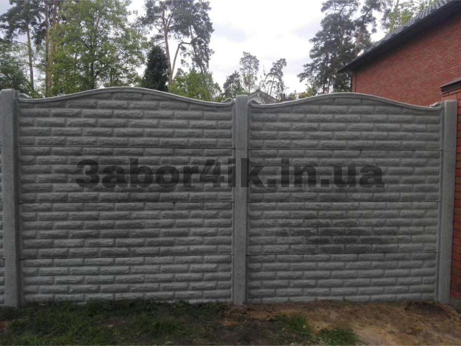 Забор бетонний, декоративний. Еврозабор