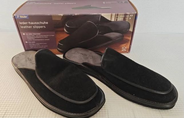 Kapcie męskie skórzane Tchibo NOWE