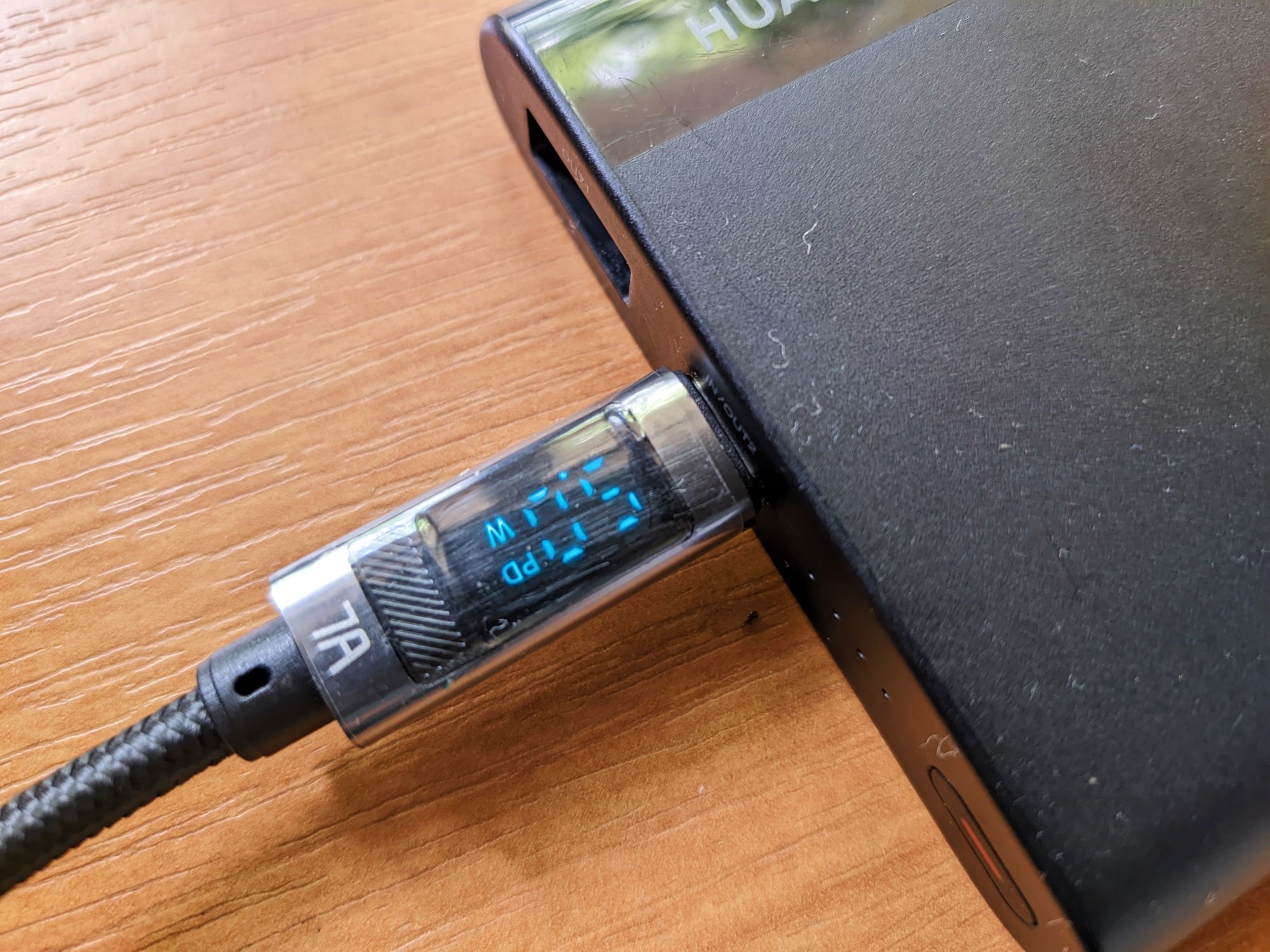 Тестер кабель з дисплеєм 7A USB A to Type C 100W для OnePlus