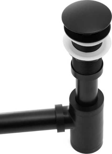 Сифон універсальний для умивальника Yoka BLACK MAT CLICK-KLAK