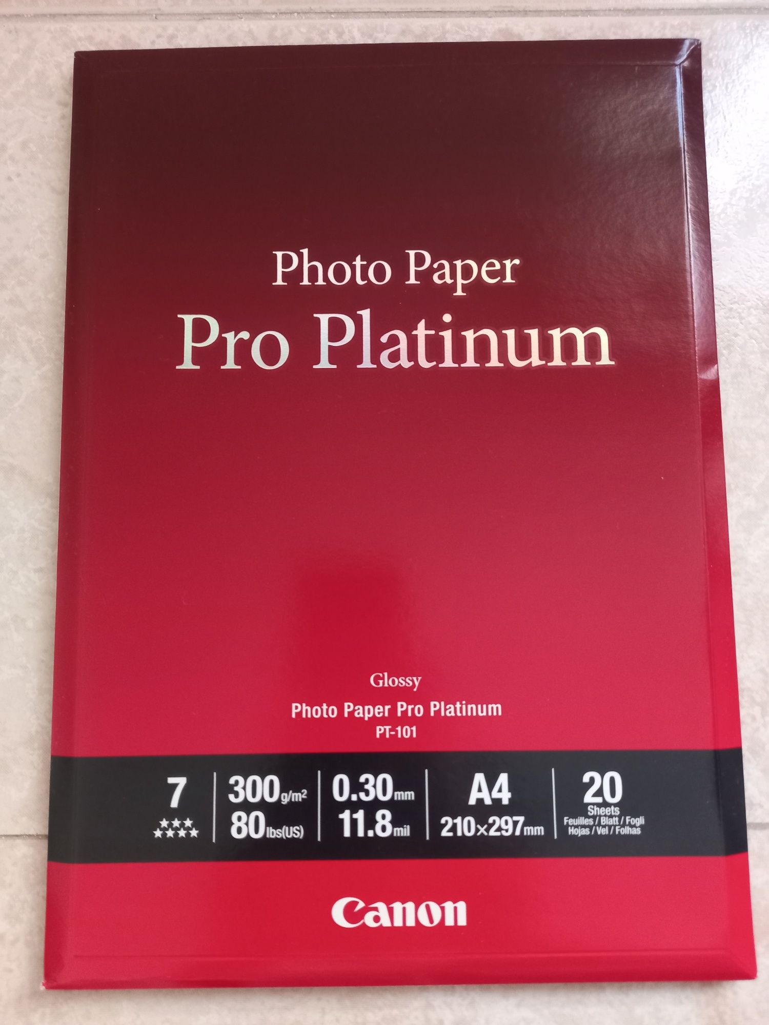 NOVO AINDA SELADO Canon Photo Paper Pro Platinum