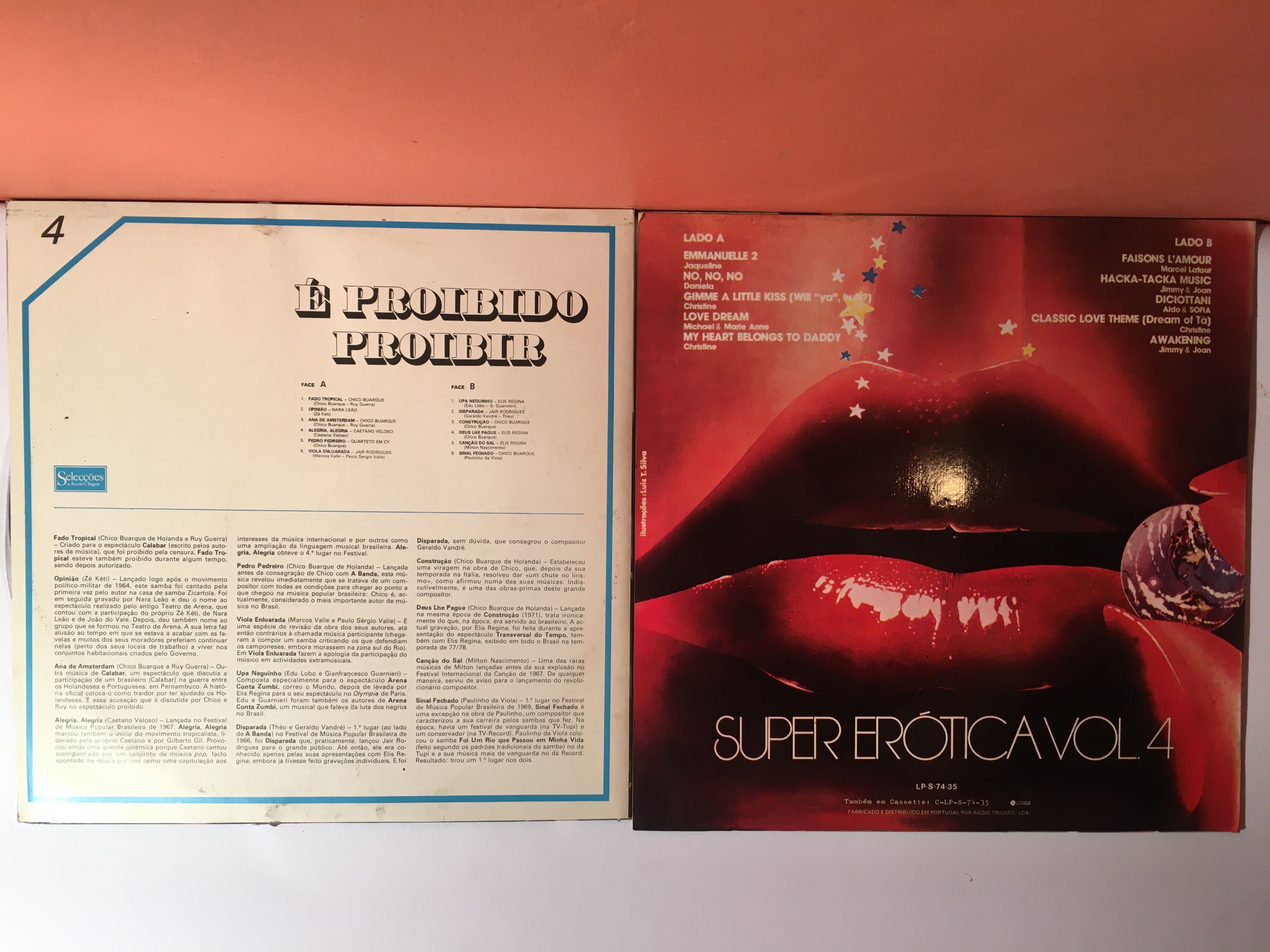 MÚSICA ERÓTICA - 5 LP  - anos 70