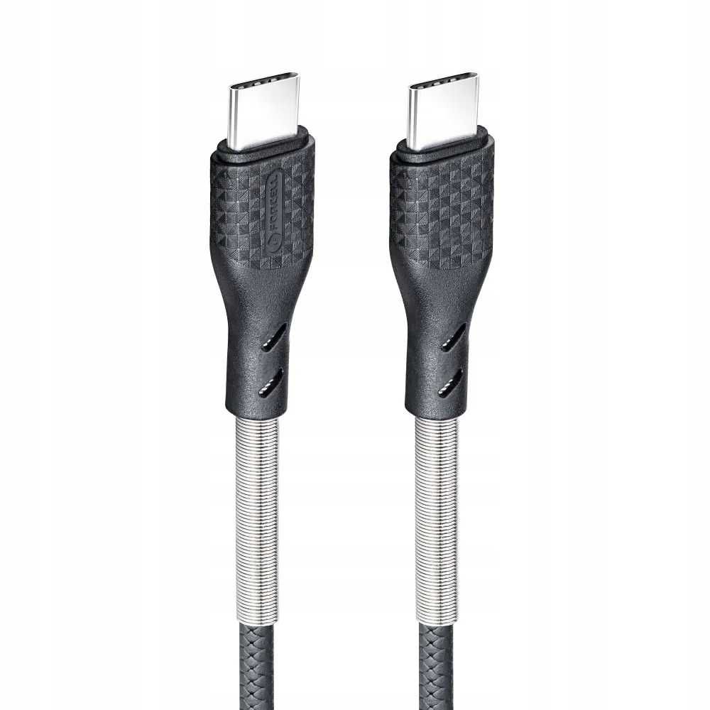 FORCELL Carbon kabel Typ C do Typ C 3.0 QC i PD 60W czarny 1 metr