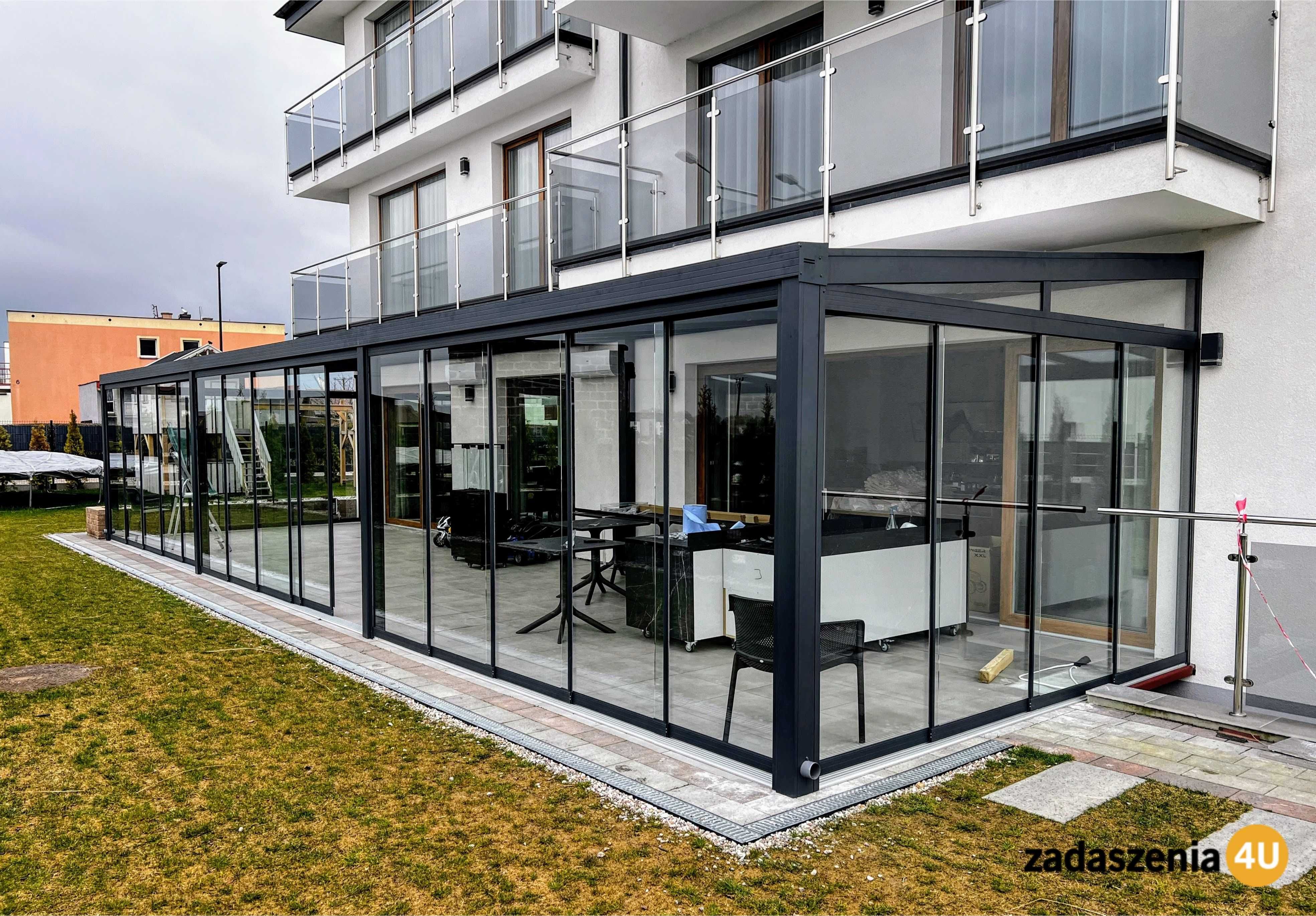 Zadaszenia tarasów, szklane zabudowy, ogród zimowy, pergole aluminium