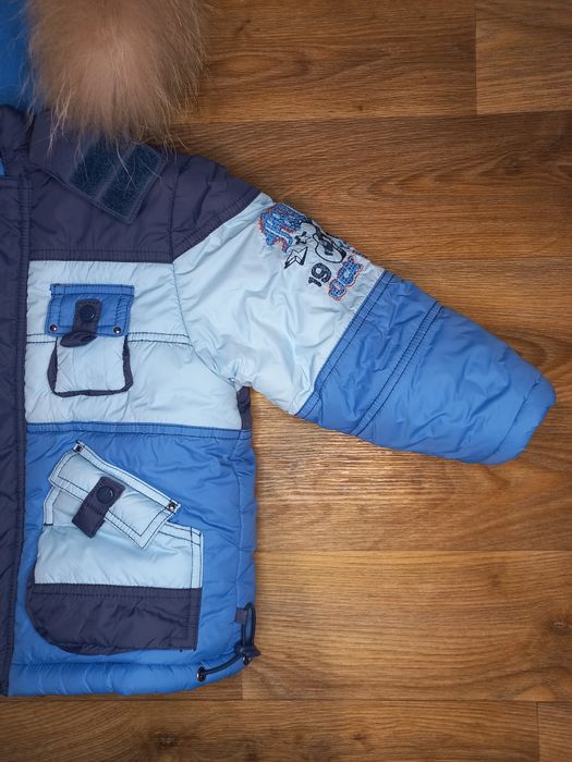 Б/у в ідеальному стані зимова куртка для хлопчика на зріст 86см
