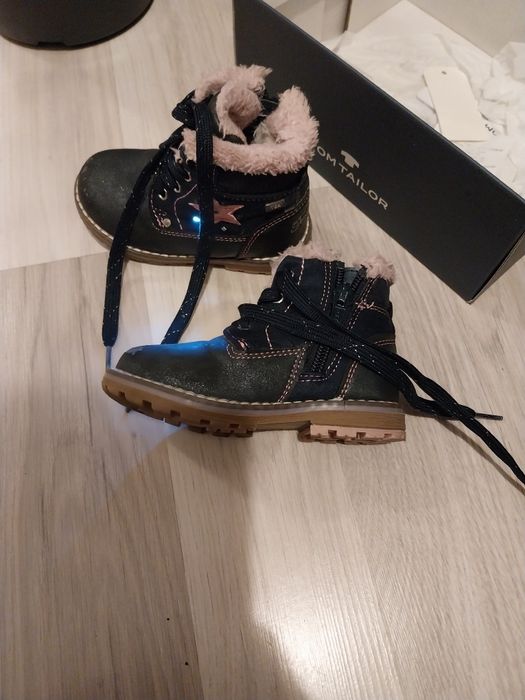 Buty dziecięce zimowe, skórzane, Tom Tailor