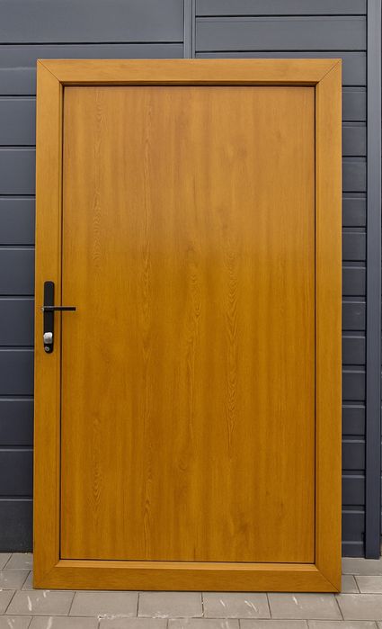 Drzwi Zewnętrzne 100x210 PCV KacprzaK Złoty dąb Lewe i Prawe