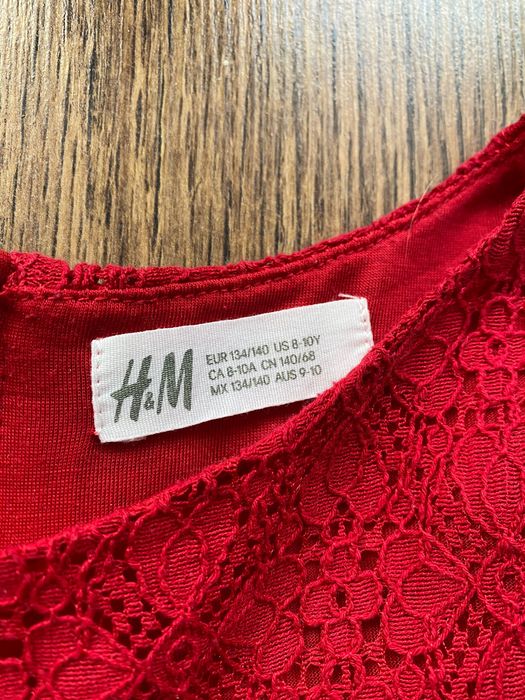 Sukienka 140 czerwona H&M