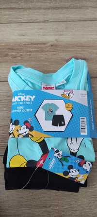 Komplet Mickey Mouse - tshirt i szorty chłopięce, rozm. 122/128