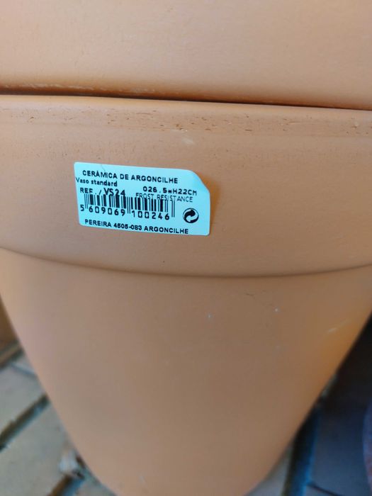 Vasos de terracota para flores e plantas