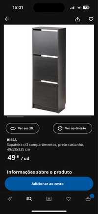 Sapateira BISSA - Ikea Preto/Castanho