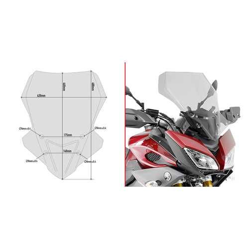 Вітрове скло Givi D8703ST Benelli TRK502 17-22 X 18-22 ветровое стекло