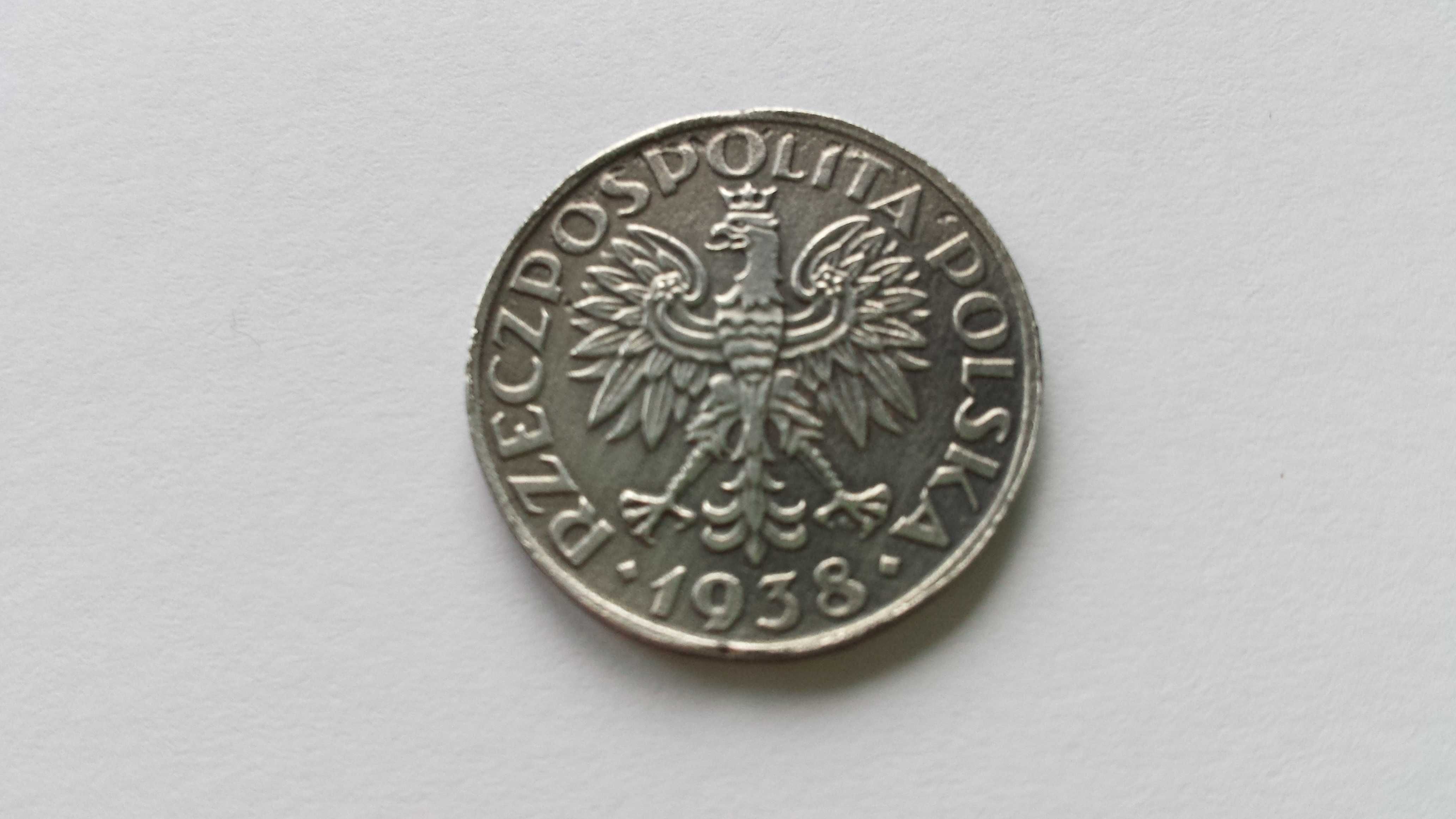 Moneta 50 groszy 1938 rok bez wieńca PRÓBA - RZADKOŚĆ