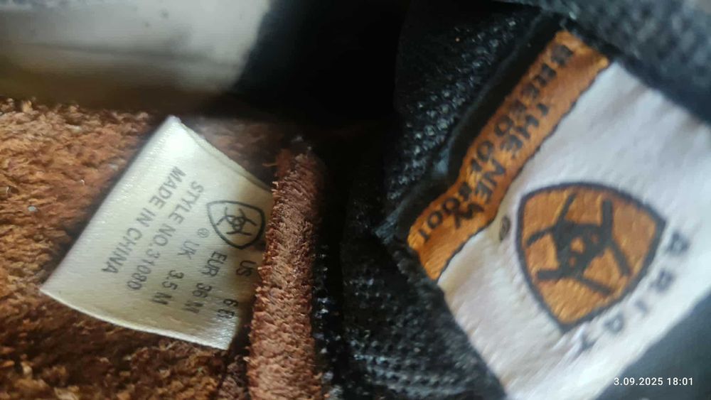 ariat buty ze skóry roz z metki 36m
wkładka 23,5cm