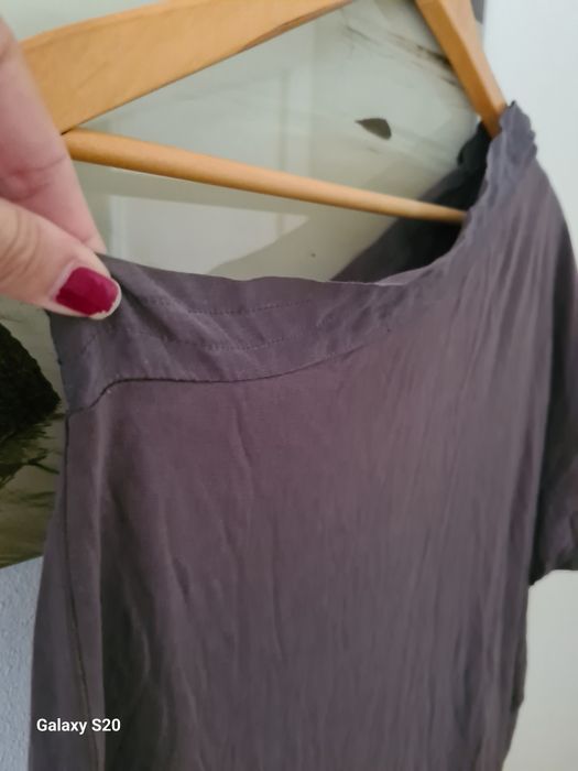 Blusa meia manga tom castanho salsa