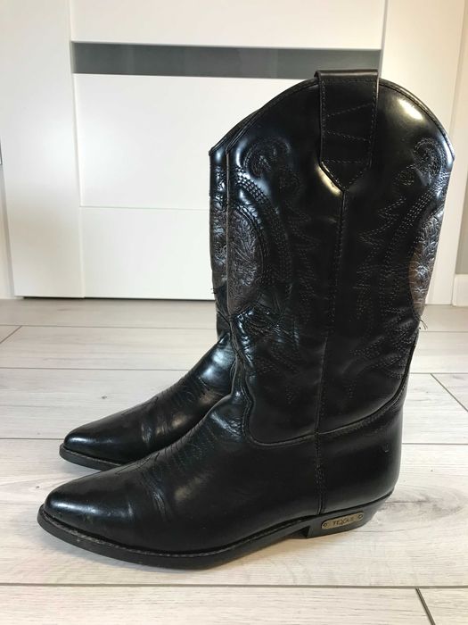 Piękne skórzane kowbojki Texas made in USA rozm. 40
