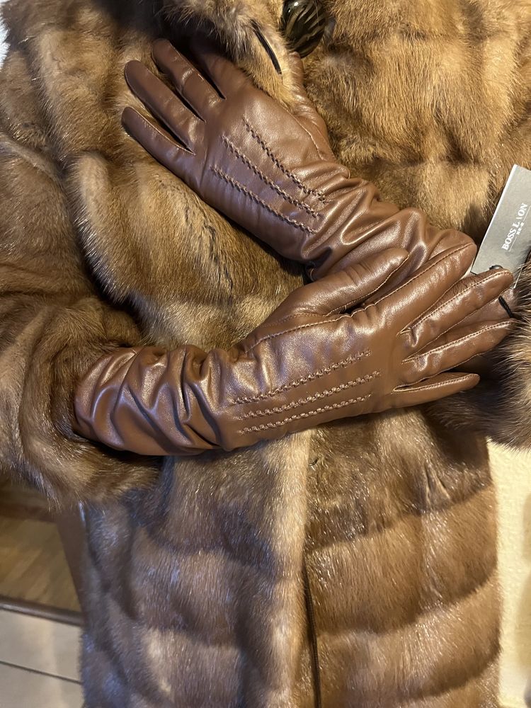 Жіночі шкіряні рукавички