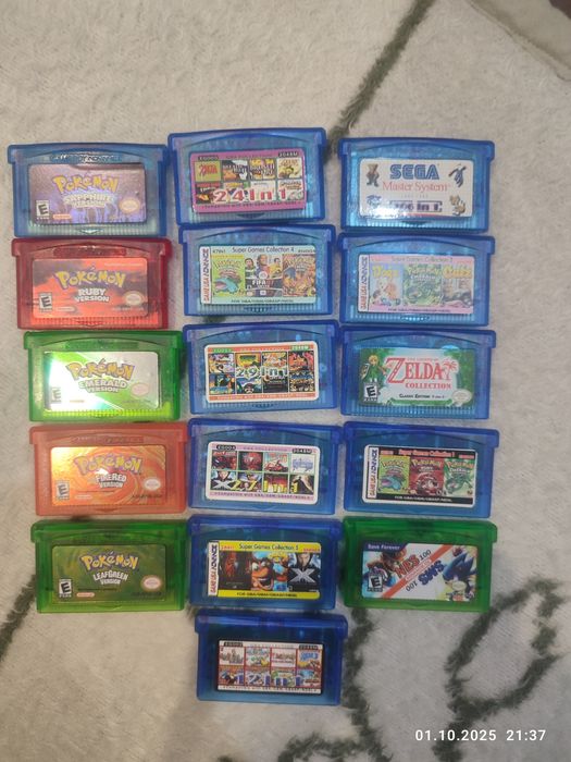 Продам картриджи gameboy, super Nintendo snes