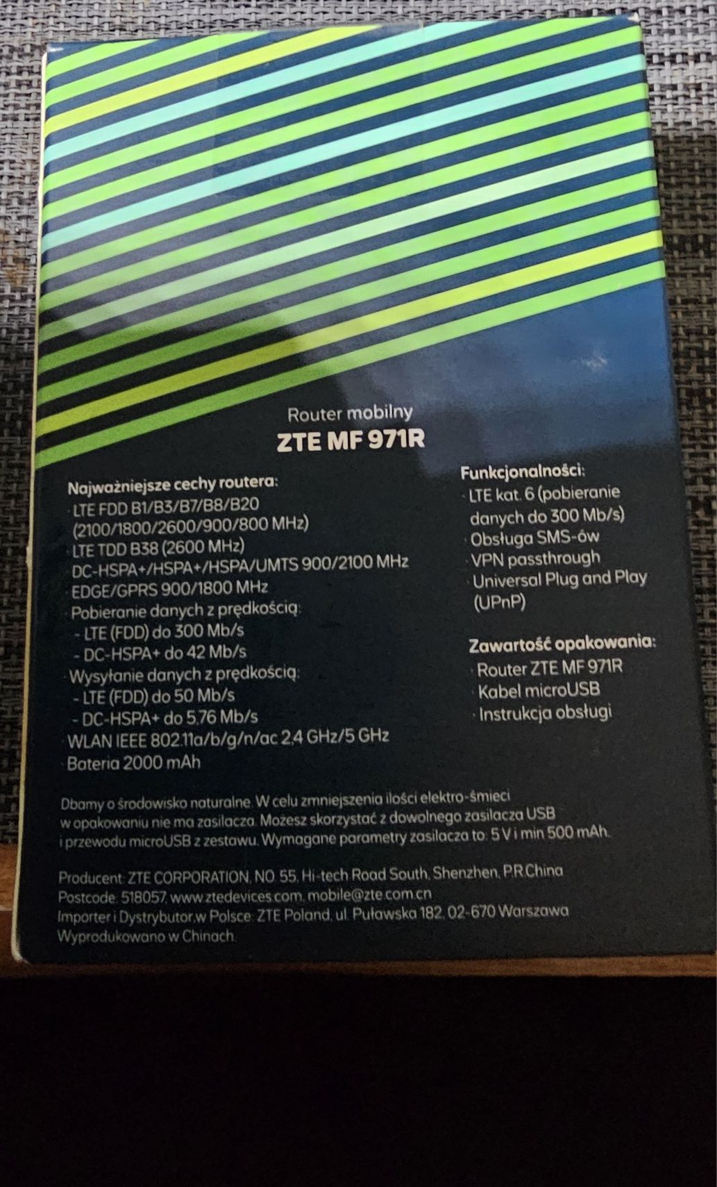 Router ZTE mf 971r router lte Wysyłka paczkomat za darmo!