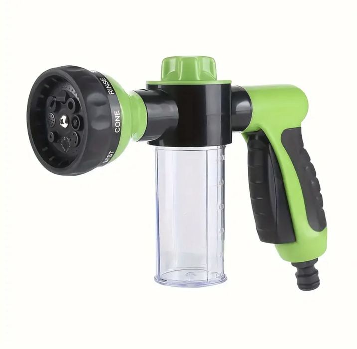 Wielofunkcyjny pistolet do mycia psów z dozownikiem szamponu. 7 trybów